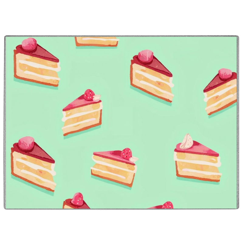 Cake Slice Glass Chopping Board