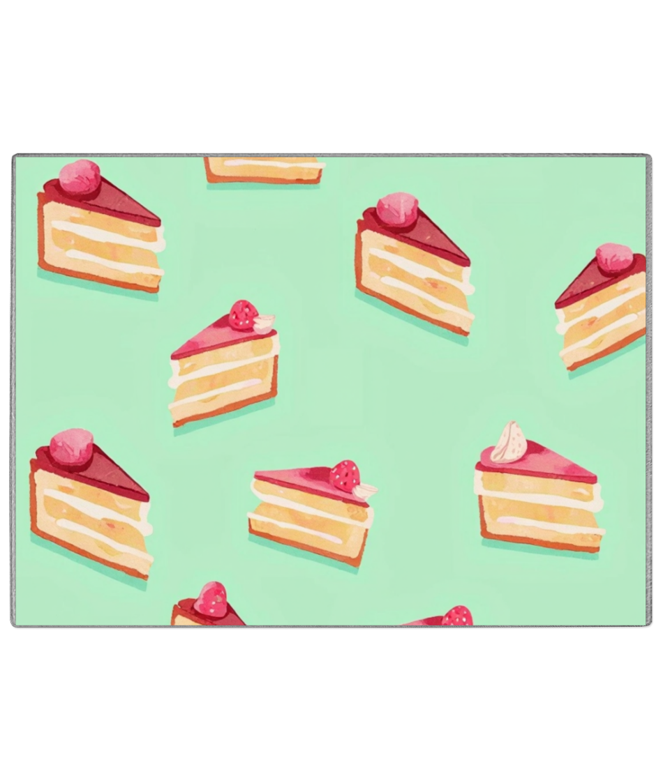 Cake Slice Glass Chopping Board