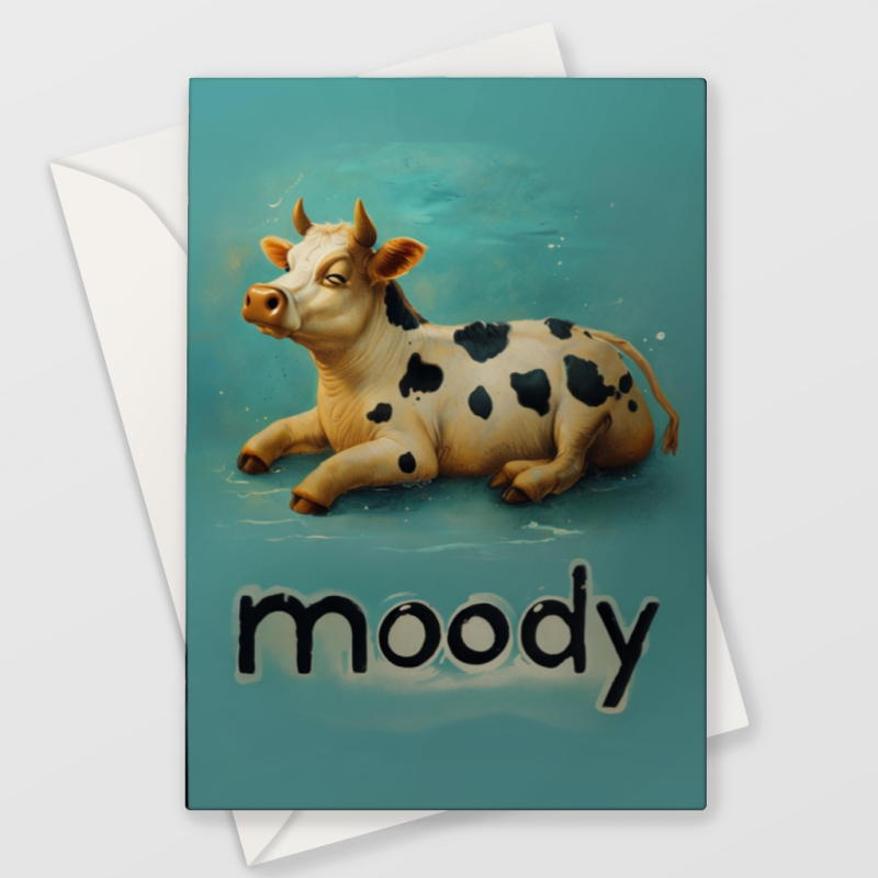 Moody Cow Card