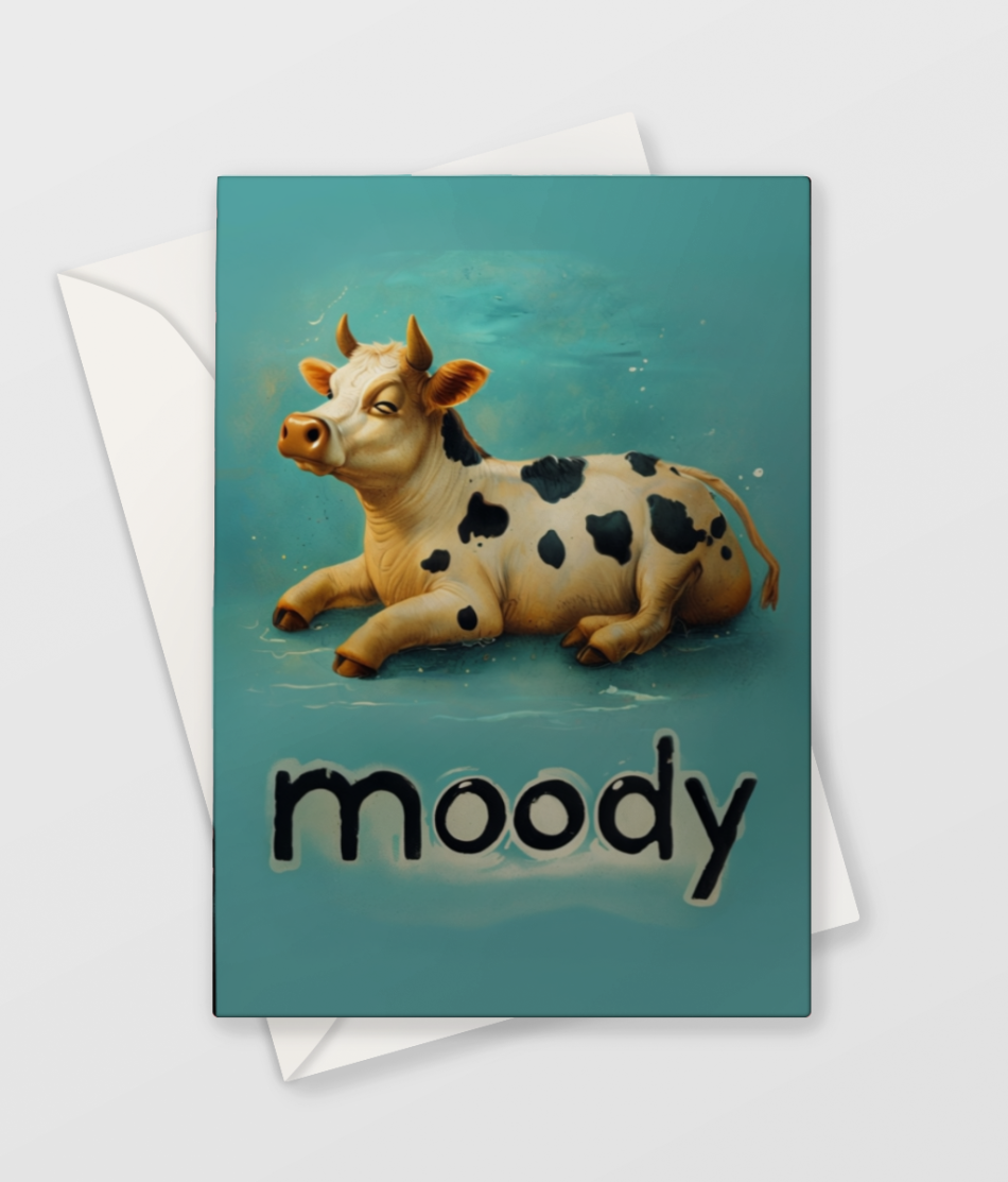 Moody Cow Card