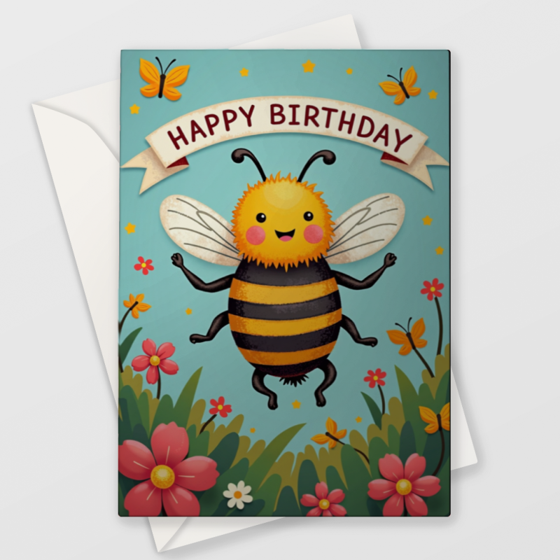 Bee Birthday Card