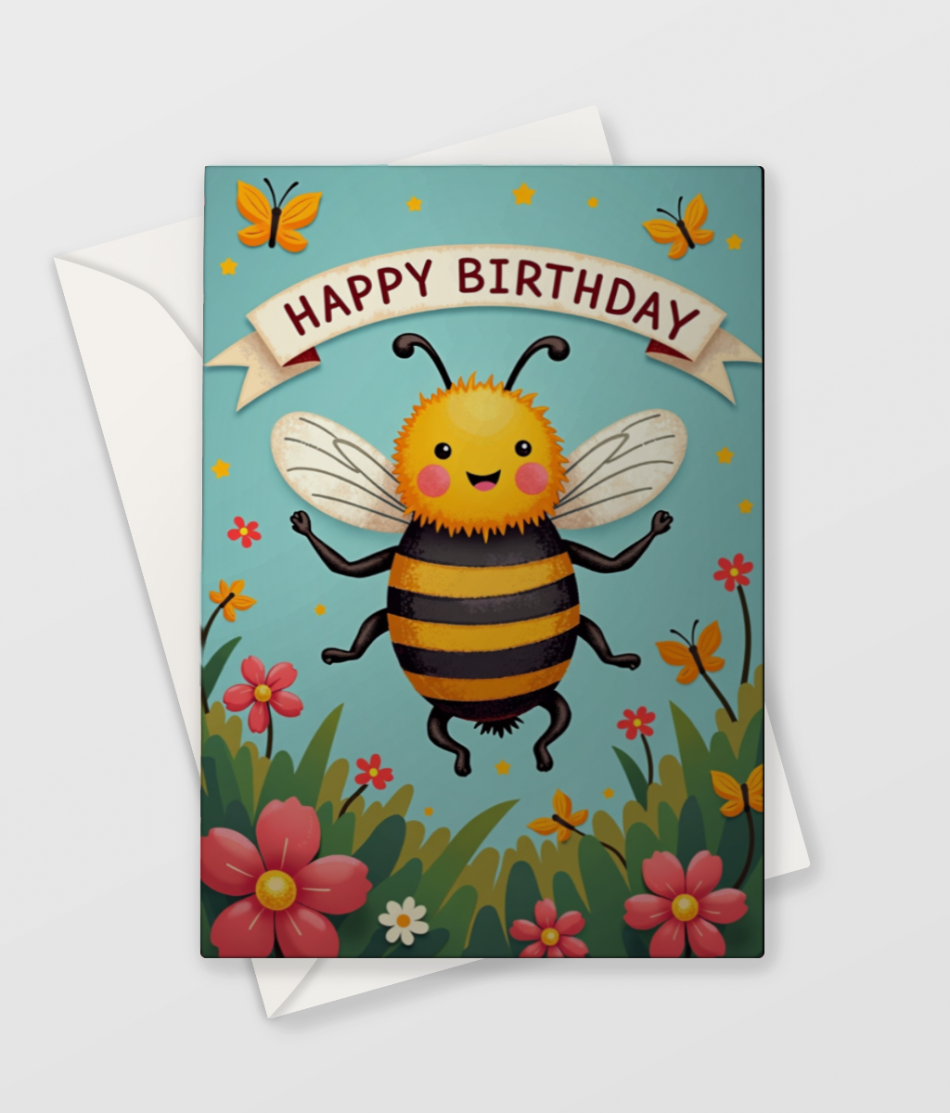 Bee Birthday Card