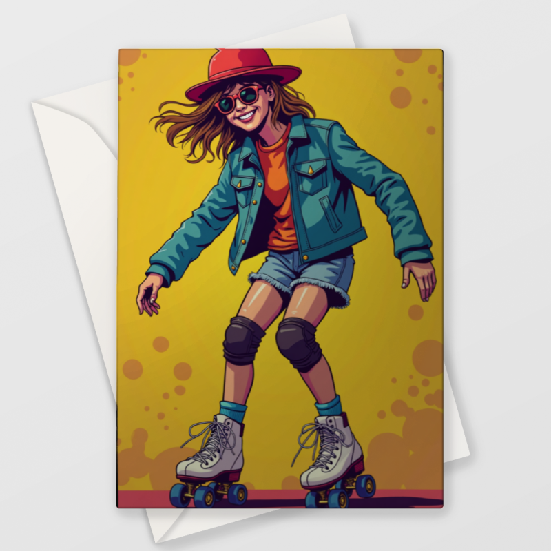 Red Hat Skateboarder Card