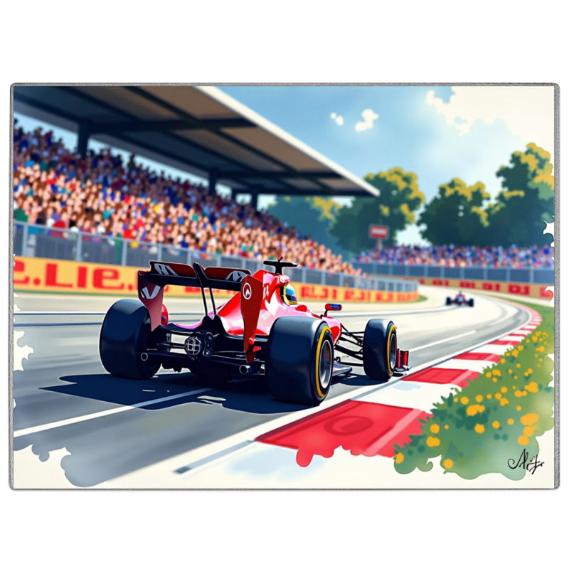 F1 Car Glass Chopping Board