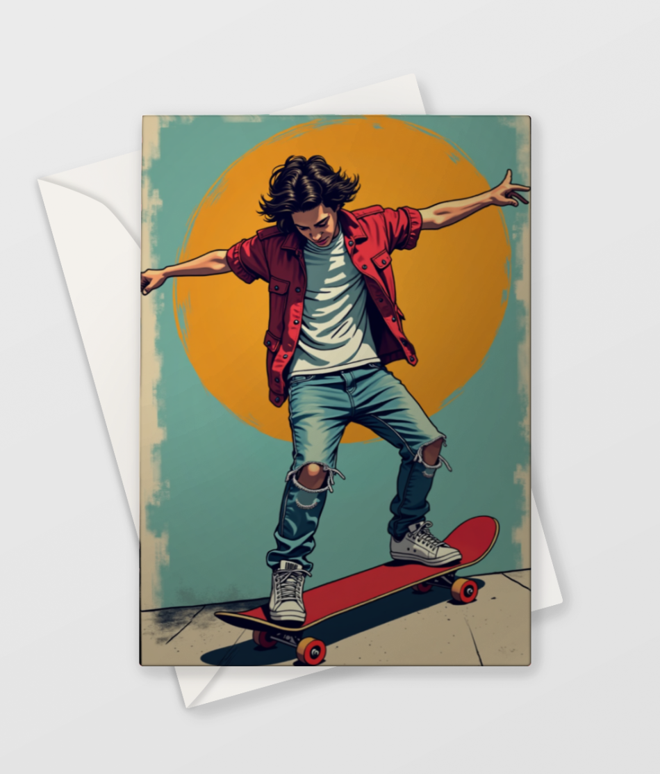 Skateboarder Card