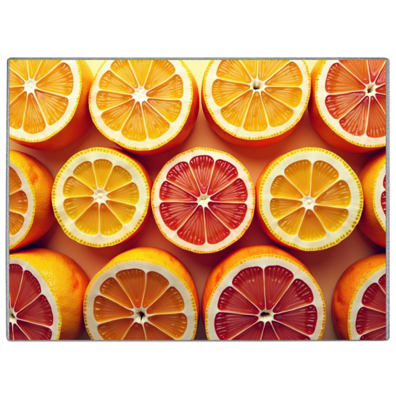 Oranges Glass Chopping Board