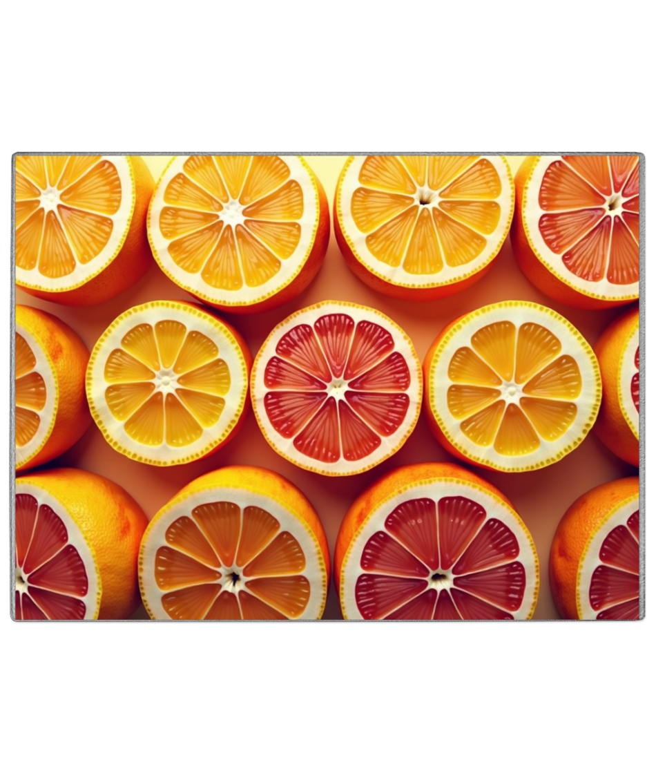 Oranges Glass Chopping Board