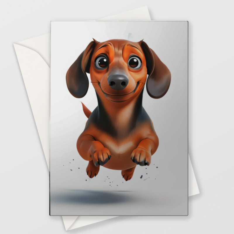 Dashing Dachshund Card