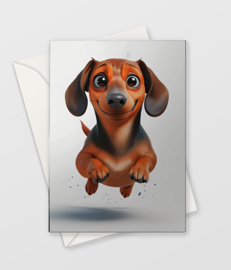 Dashing Dachshund Card