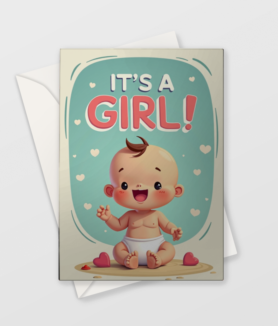 It's A Girl Card
