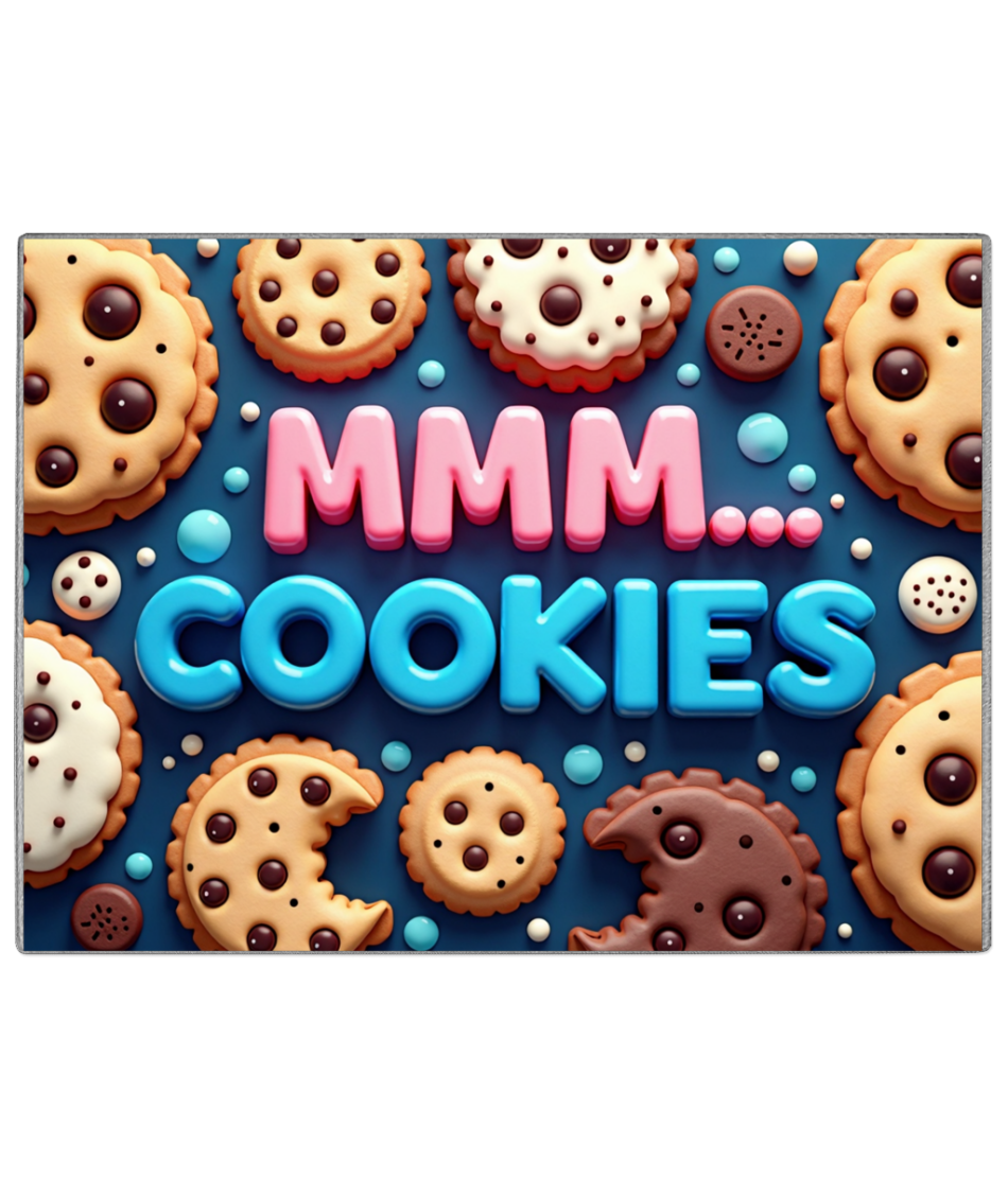Cookies Glass Chopping Board