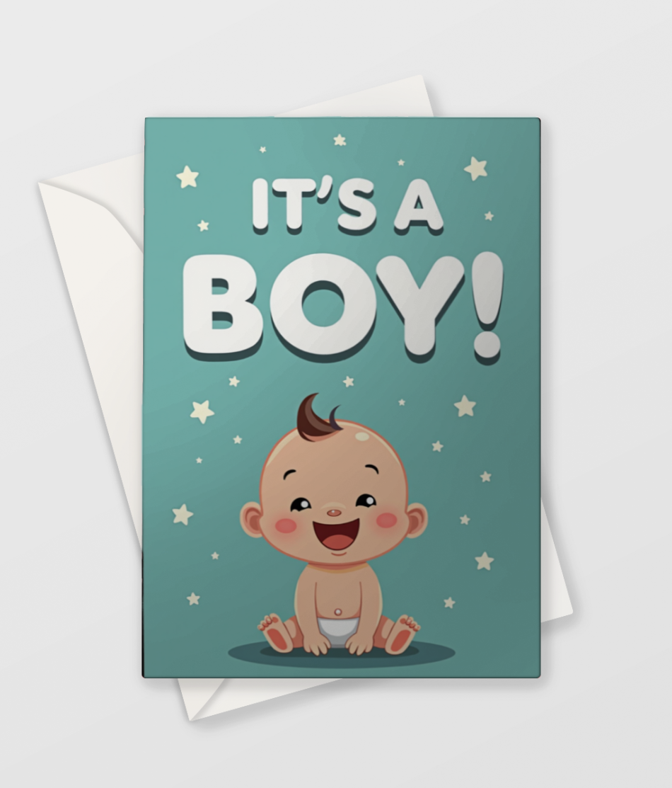 It's A Boy Card