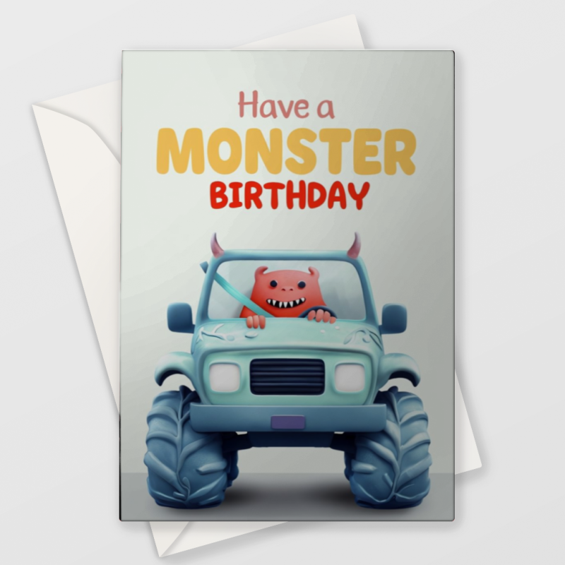 Monster Truck Card