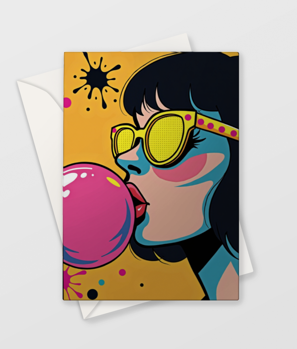 Yellow Bubblegum Card