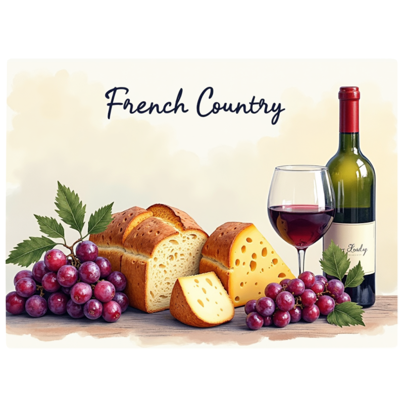 French Country Glass Chopping Board
