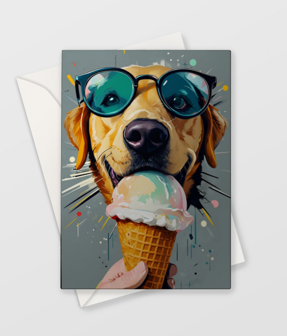 Golden Lab Card
