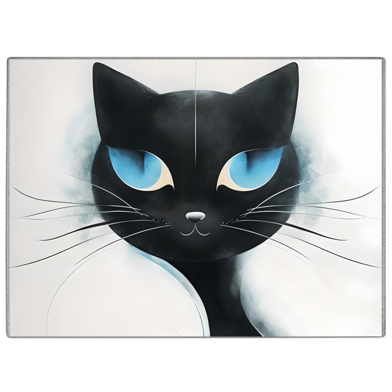 Black Cat Glass Chopping Glass