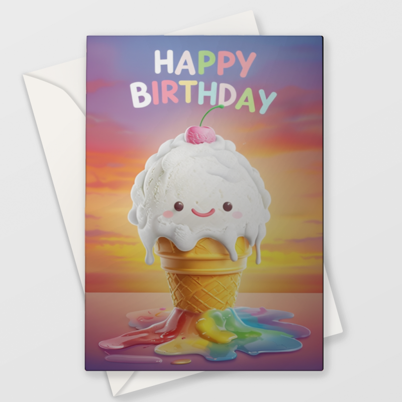 Ice Cream Birthday Card