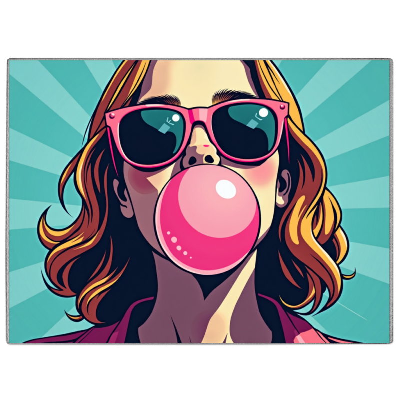 Bubblegum Glass Chopping Board