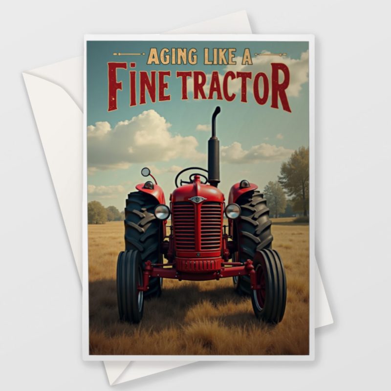 Aging Like A Fine Tractor Card