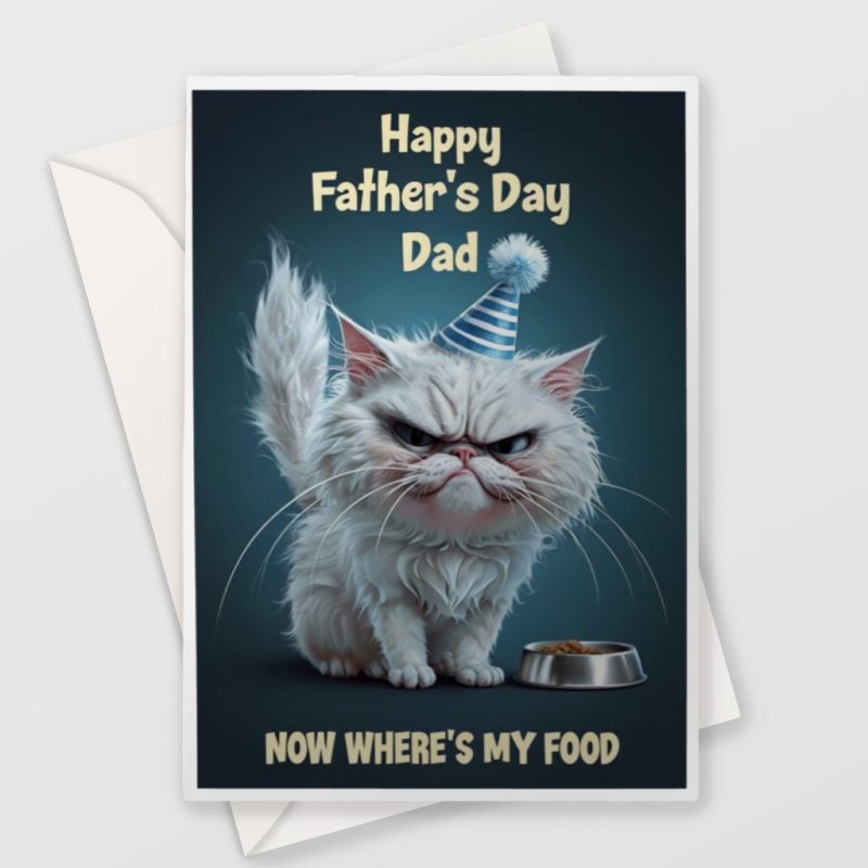 Pissed Off Cat Card