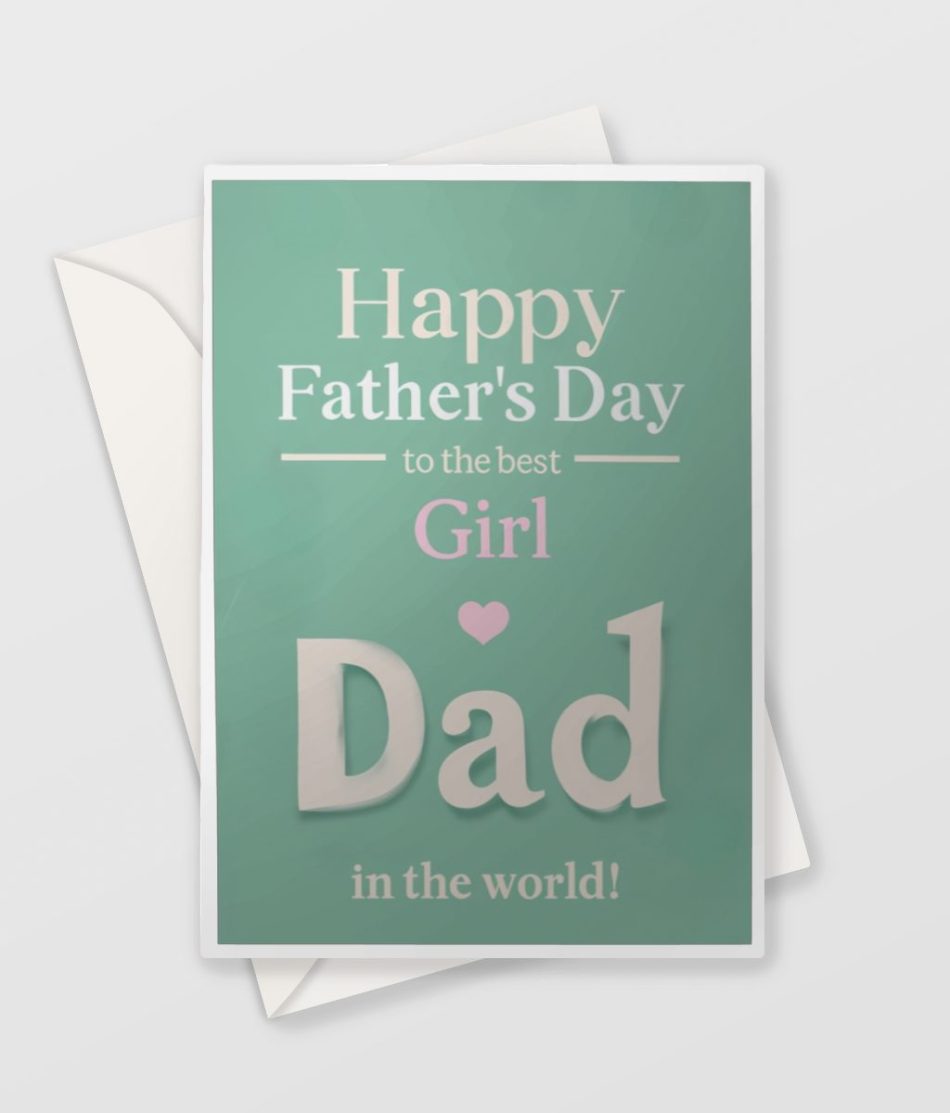 Girl Dad Father's Day Card
