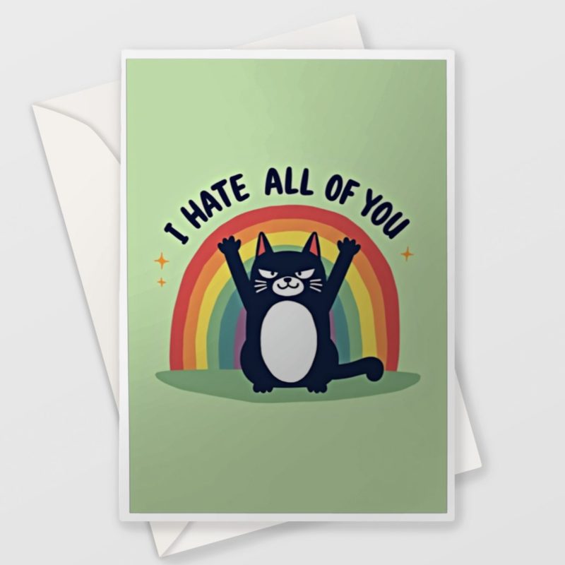 I Hate All Of You Card