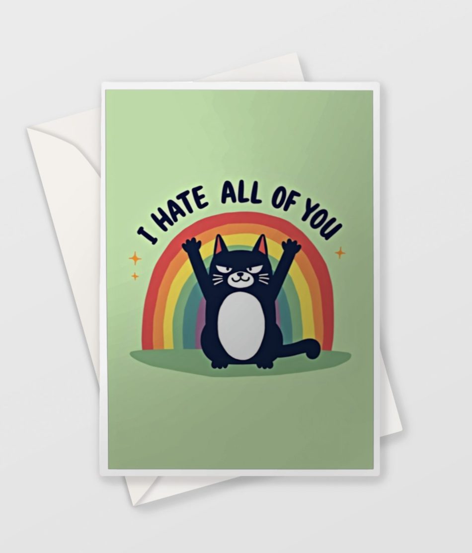 I Hate All Of You Card