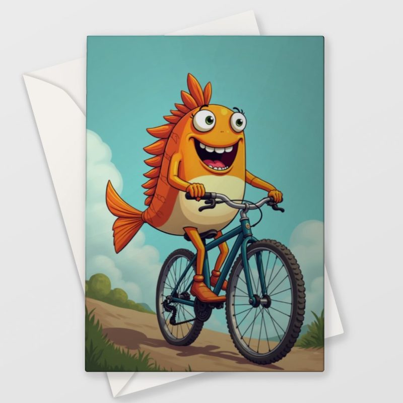 Bike on a fish card