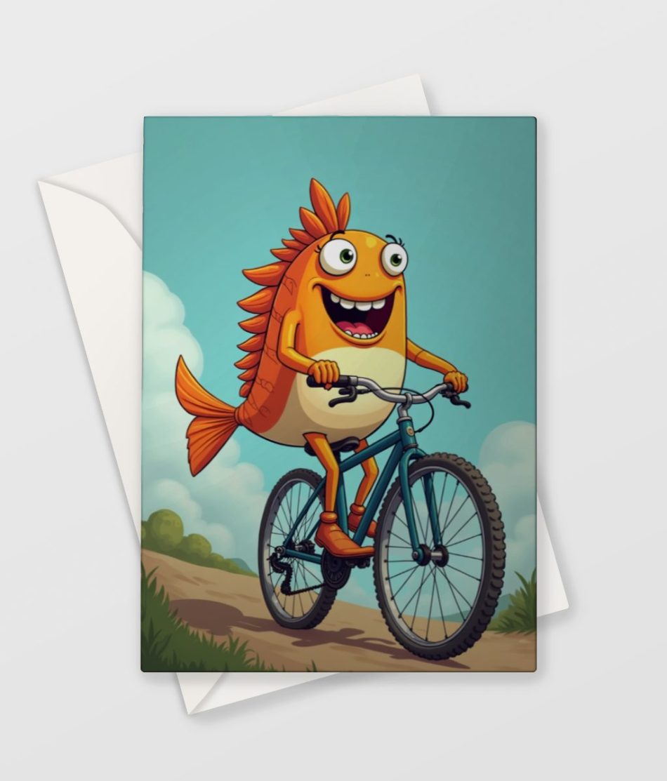 Bike on a fish card