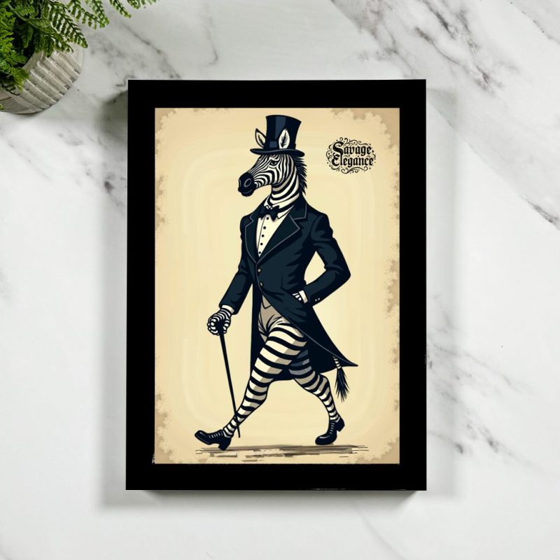 Savage Elegance - Zebra Framed Print