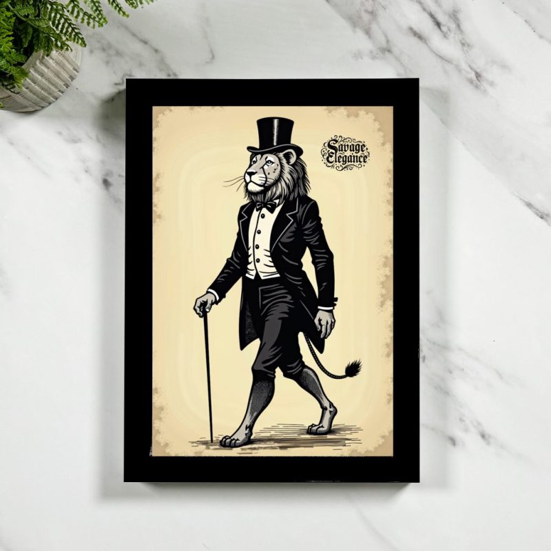 Savage Elegance - Lion Framed Print