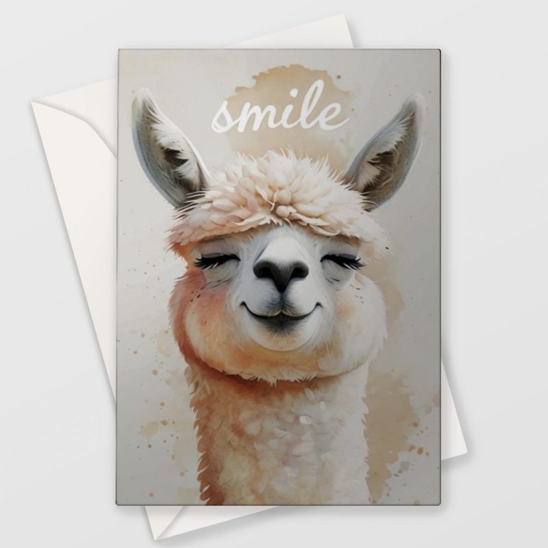 Smiling Llama Card