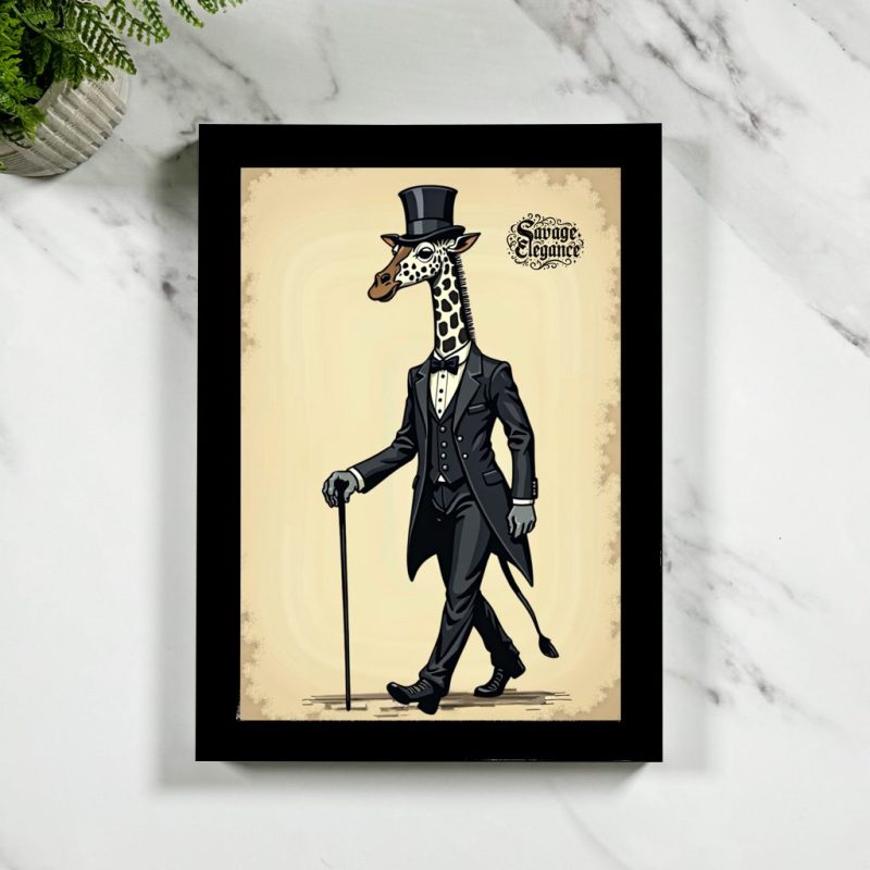 Savage Elegance - Giraffe Framed Print