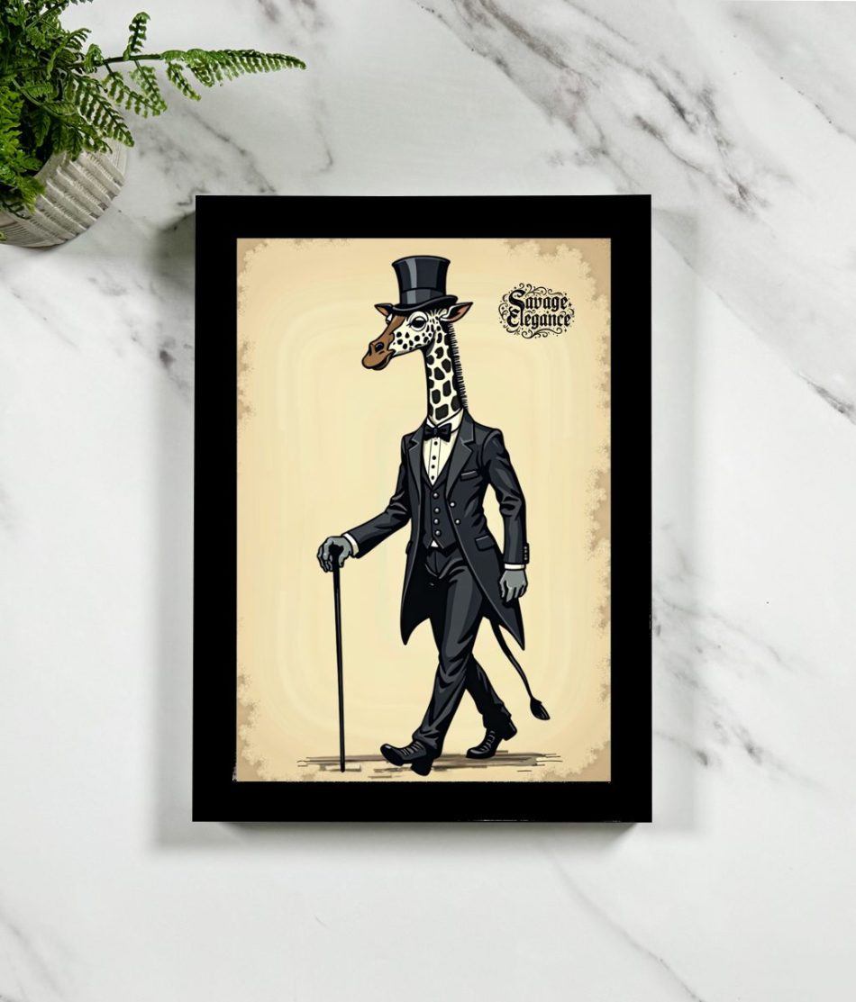 Savage Elegance - Giraffe Framed Print
