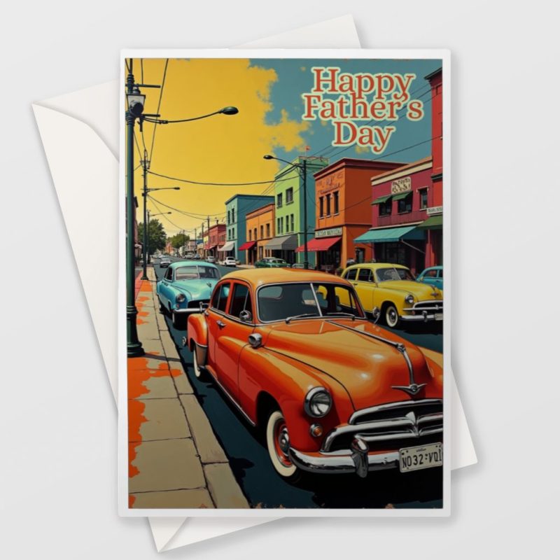 Retro Car Father's Day Card